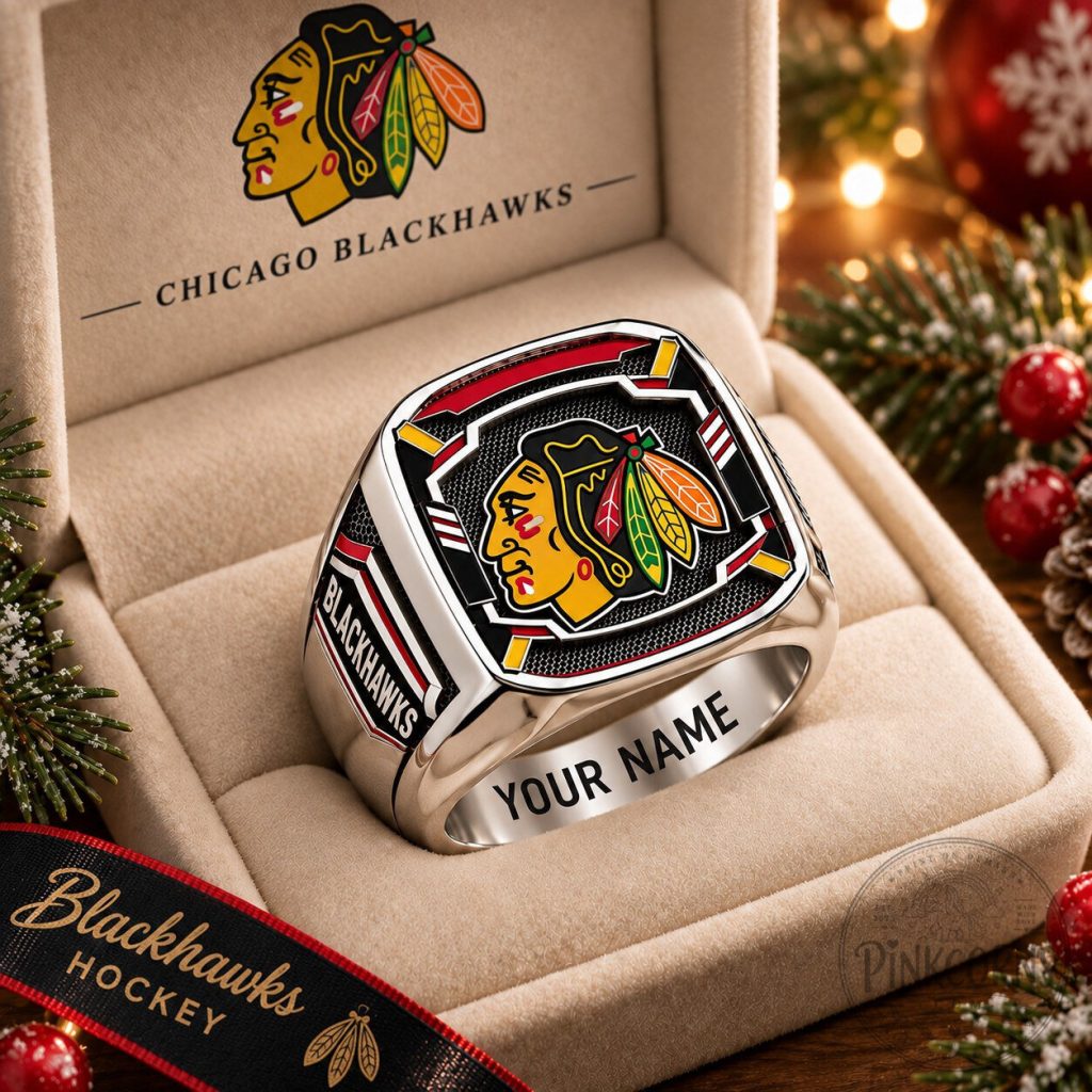 Chicago Blackhawks National Hockey League Team Custom Engraved Fan Ring Chicago Blackhawks National Hockey League Team Custom Engraved Fan Ring