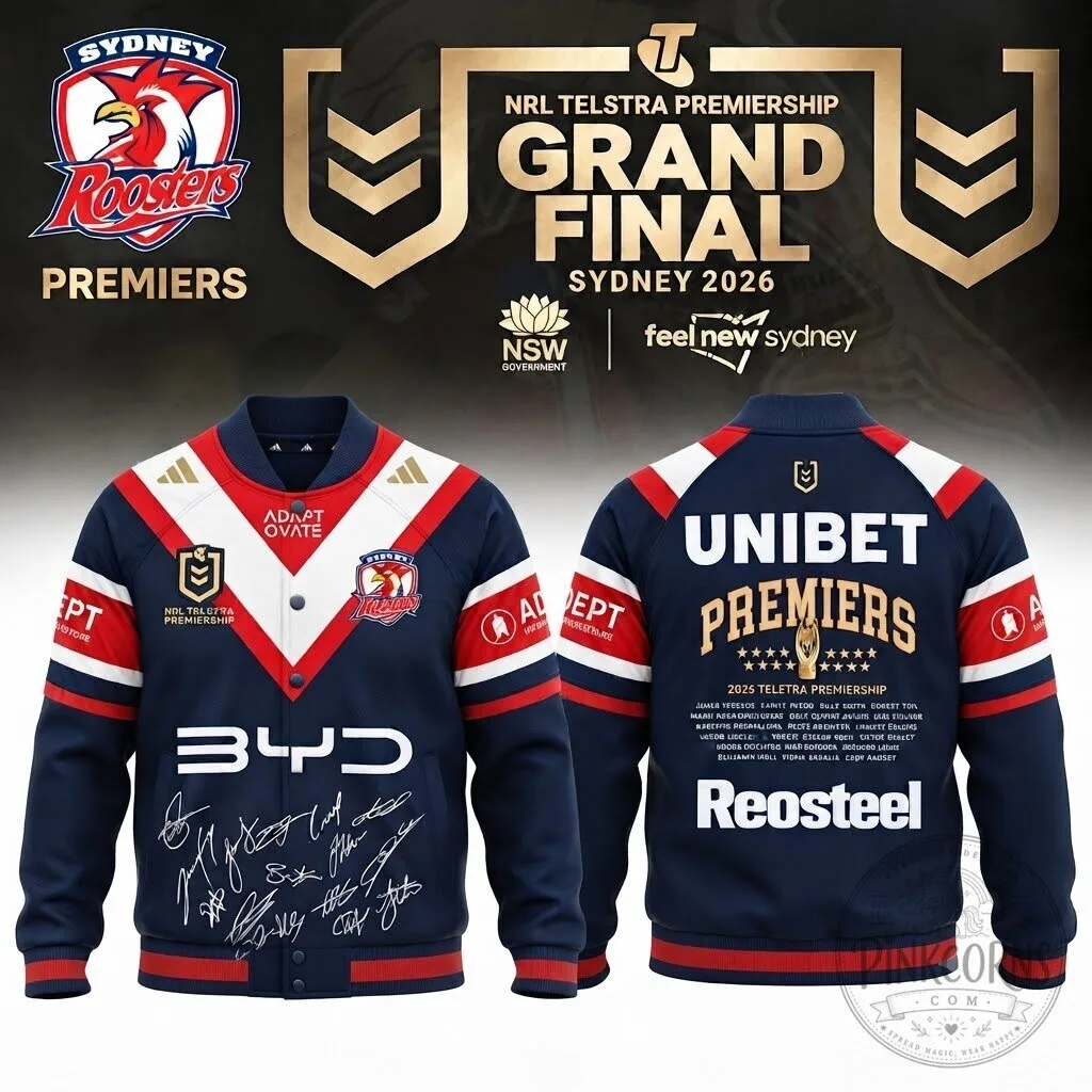 Sydney Roosters NRL Grand Final Premiers 2026 Bomber Jacket