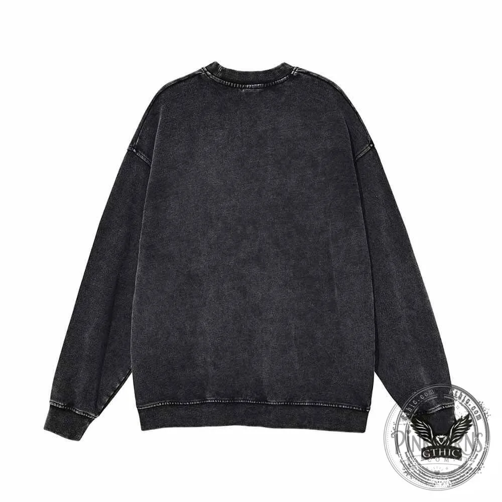 Gothic Rose Shield Vintage Washed Crewneck Sweatshirt 12 Gothic Rose Shield Vintage Washed Crewneck Sweatshirt