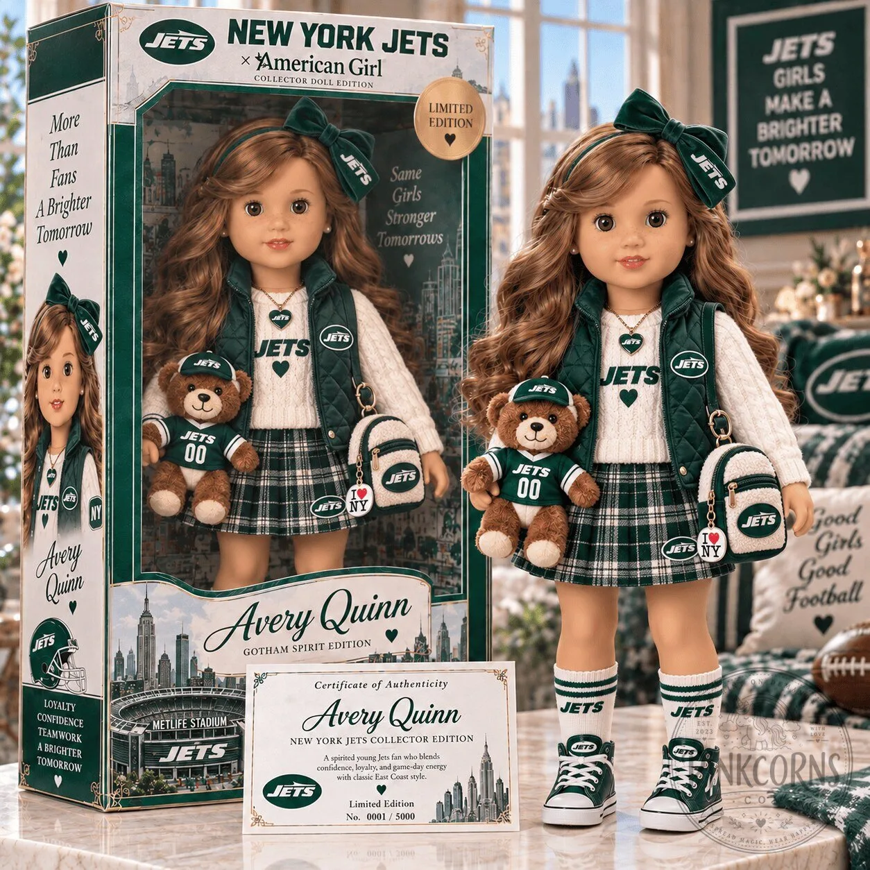 New York Jets American Girl Avery Quinn Collector Doll Edition