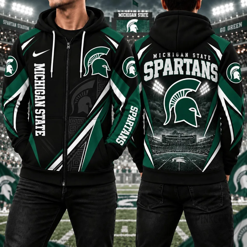 Michigan State Spartans Premium Game Day Full-Zip Hoodie Michigan State Spartans Premium Game Day Full-Zip Hoodie