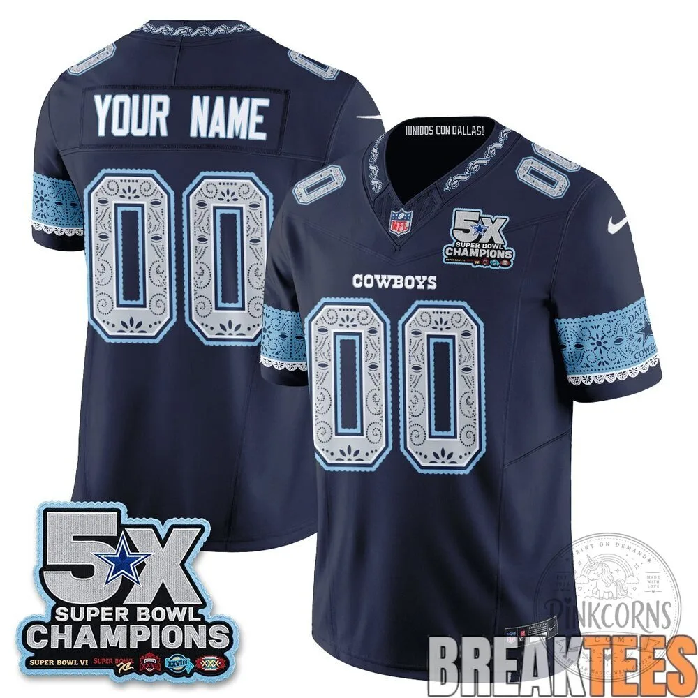 Dallas Cowboys Hispanic Heritage Month Super Bowl Champions Football Jersey