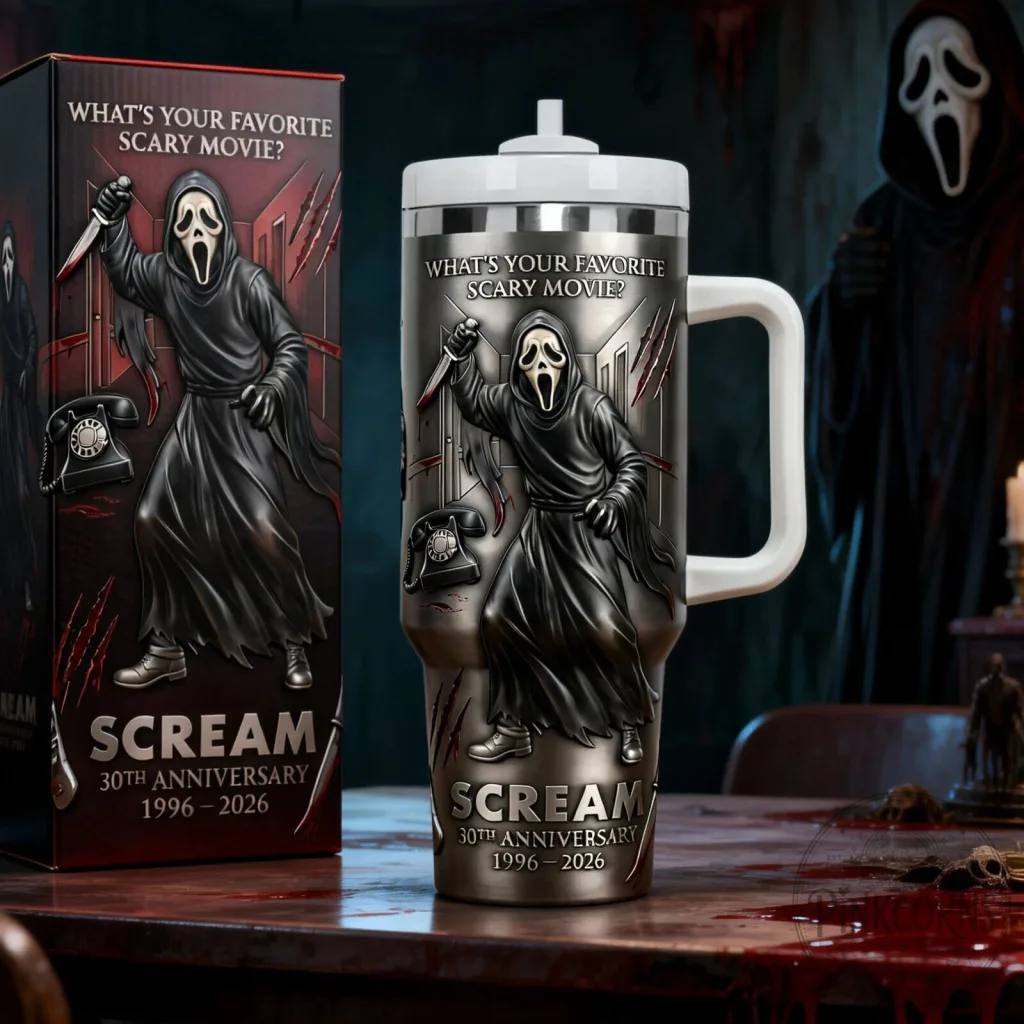 Scream Ghostface 30th Anniversary Horror Movie Stainless Steel Tumbler Scream Ghostface 30th Anniversary Horror Movie Stainless Steel Tumbler