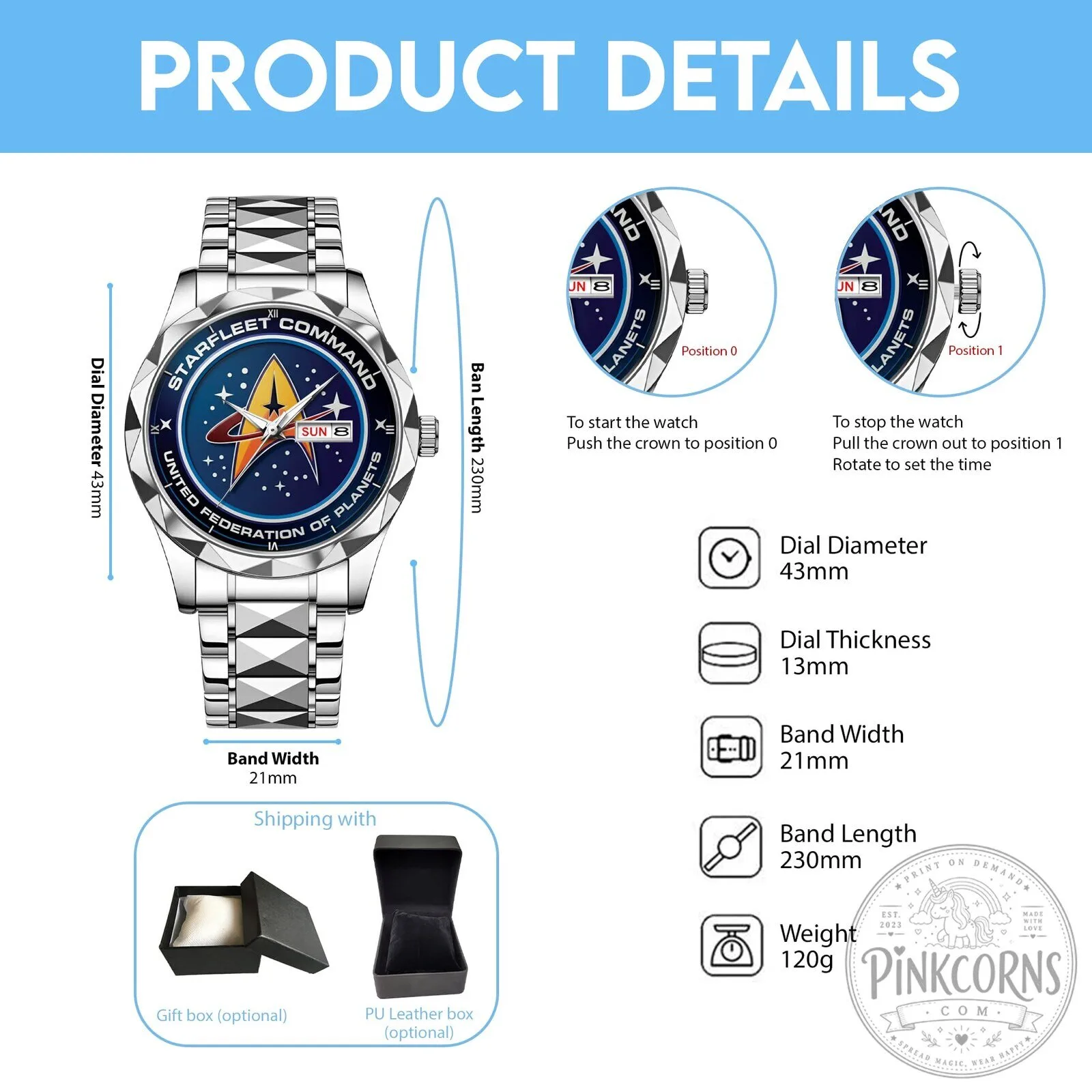 Starfleet Command United Federation Of Planets Luxury Quartz Watch 15 Starfleet Command United Federation Of Planets Luxury Quartz Watch