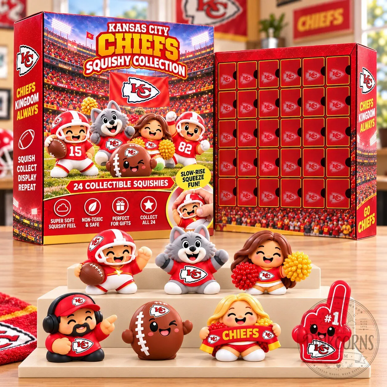 Kansas City Chiefs Football Team Squishy Collection Advent Calendar 1 Kansas City Chiefs Football Team Squishy Collection Advent Calendar