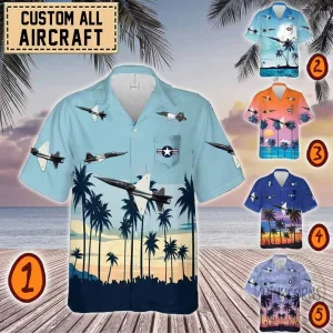 Northrop T-38 Talon Supersonic Jet Trainer Hawaiian Shirt