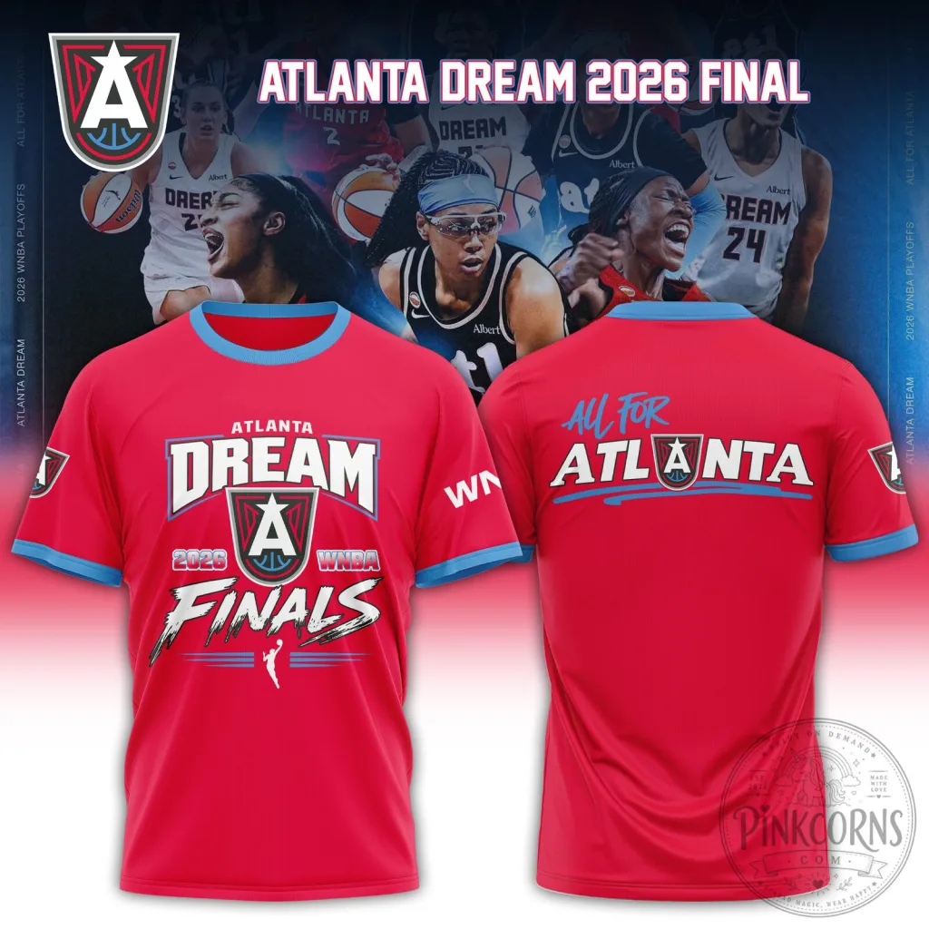 Atlanta Dream 2026 WNBA Finals Red Fan T-Shirt for Women Atlanta Dream 2026 WNBA Finals Red Fan T-Shirt for Women