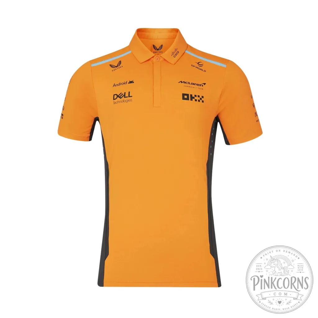 McLaren Formula 1 Team 2024 Castore Android Dell Technologies Polo Shirt McLaren Formula 1 Team 2024 Castore Android Dell Technologies Polo Shirt
