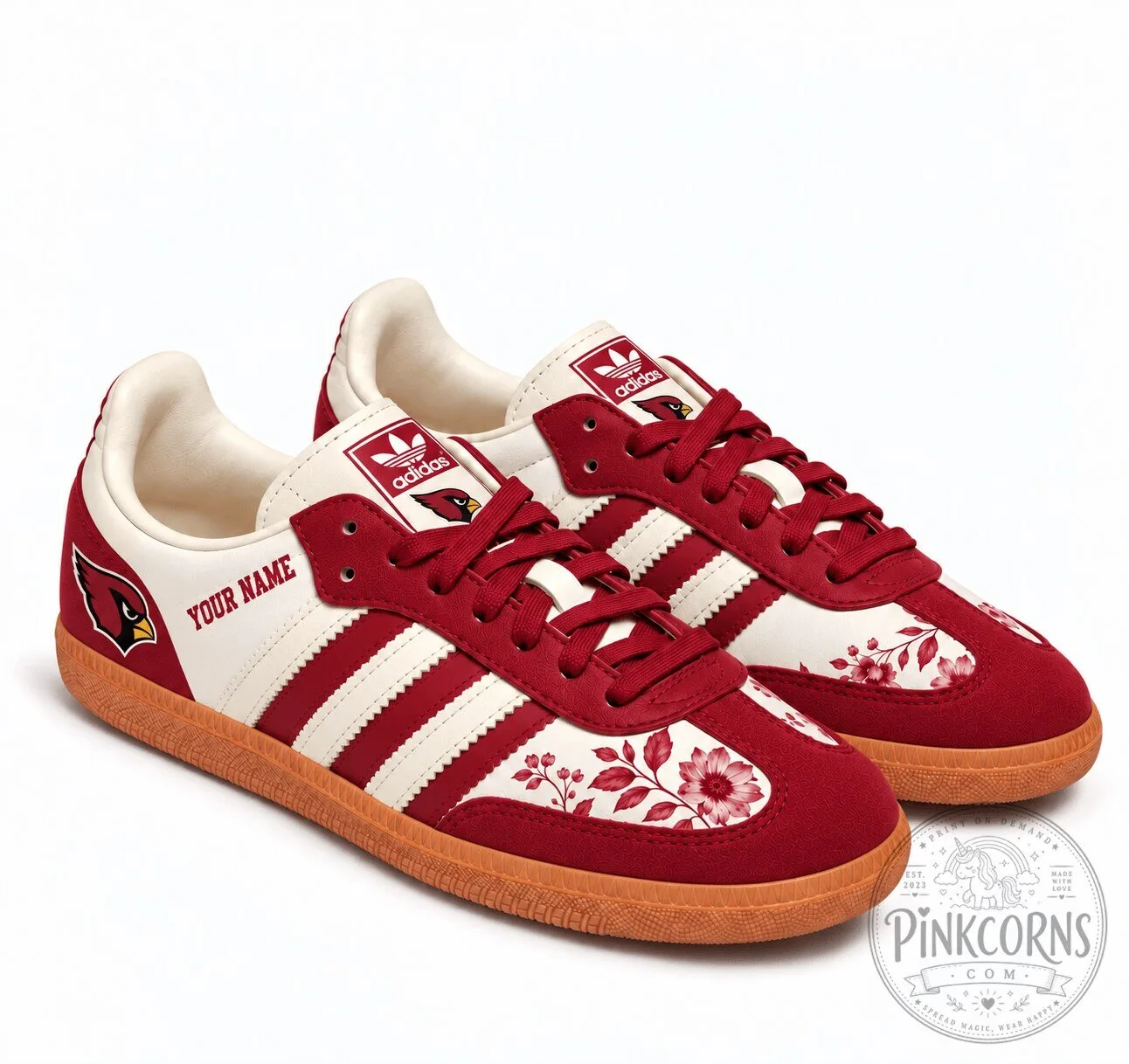 Arizona Cardinals NFL Team Spirit Floral Heritage Samba Shoes