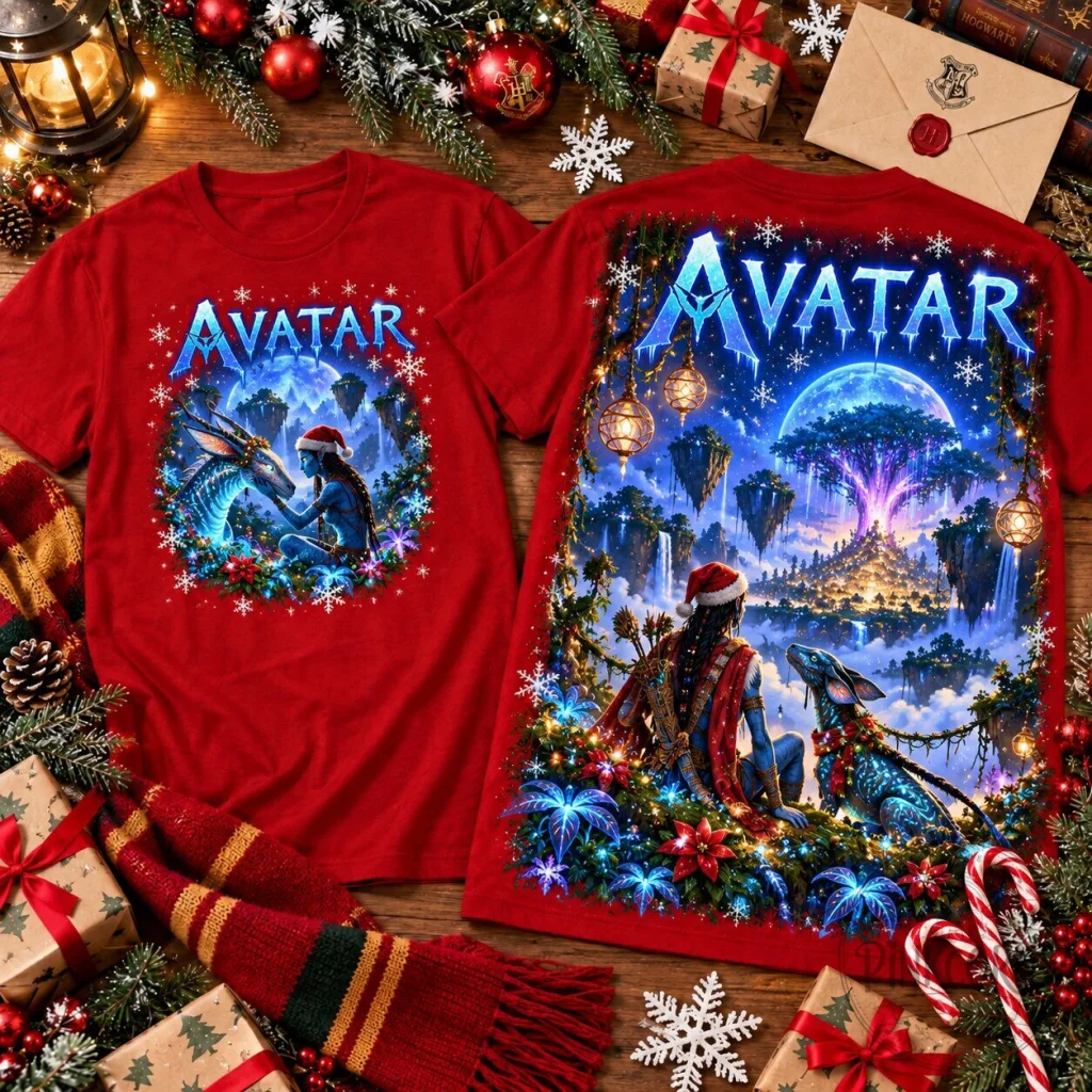 Avatar Christmas Pandora Adventure Na'vi Holiday Celebration T-Shirt Avatar Christmas Pandora Adventure Na'vi Holiday Celebration T-Shirt