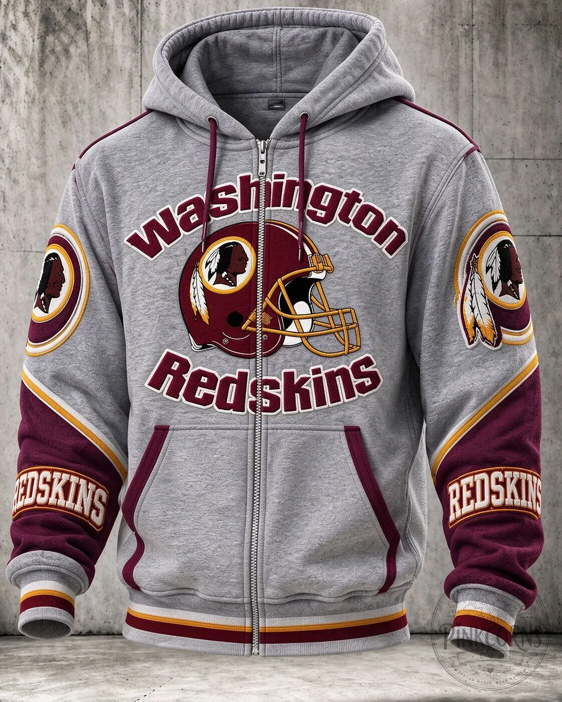 Washington Redskins Football Team Logo Full-Zip Hoodie for Men