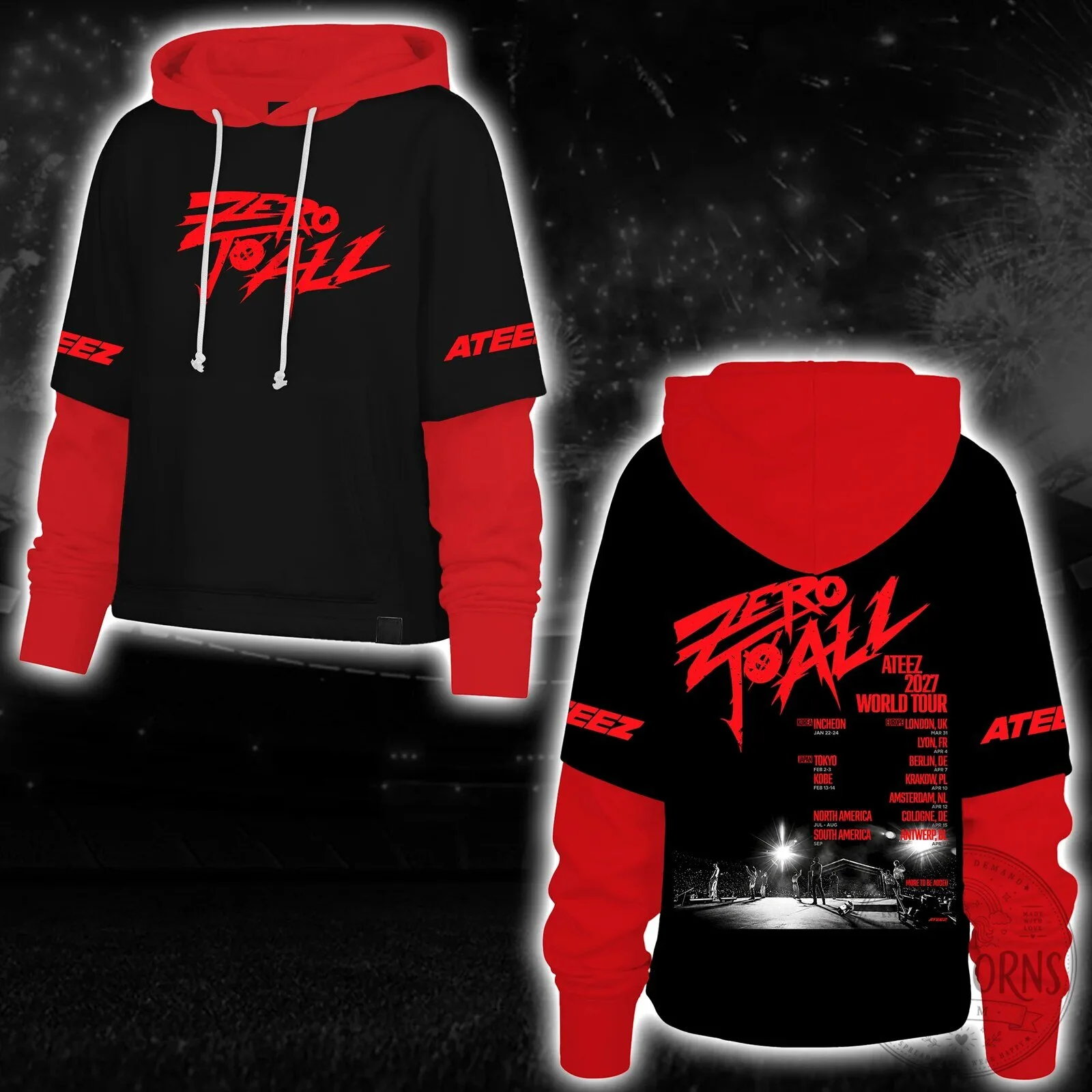ATEEZ Zero To All 2027 World Tour Concert Hoodie 2 ATEEZ Zero To All 2027 World Tour Concert Hoodie