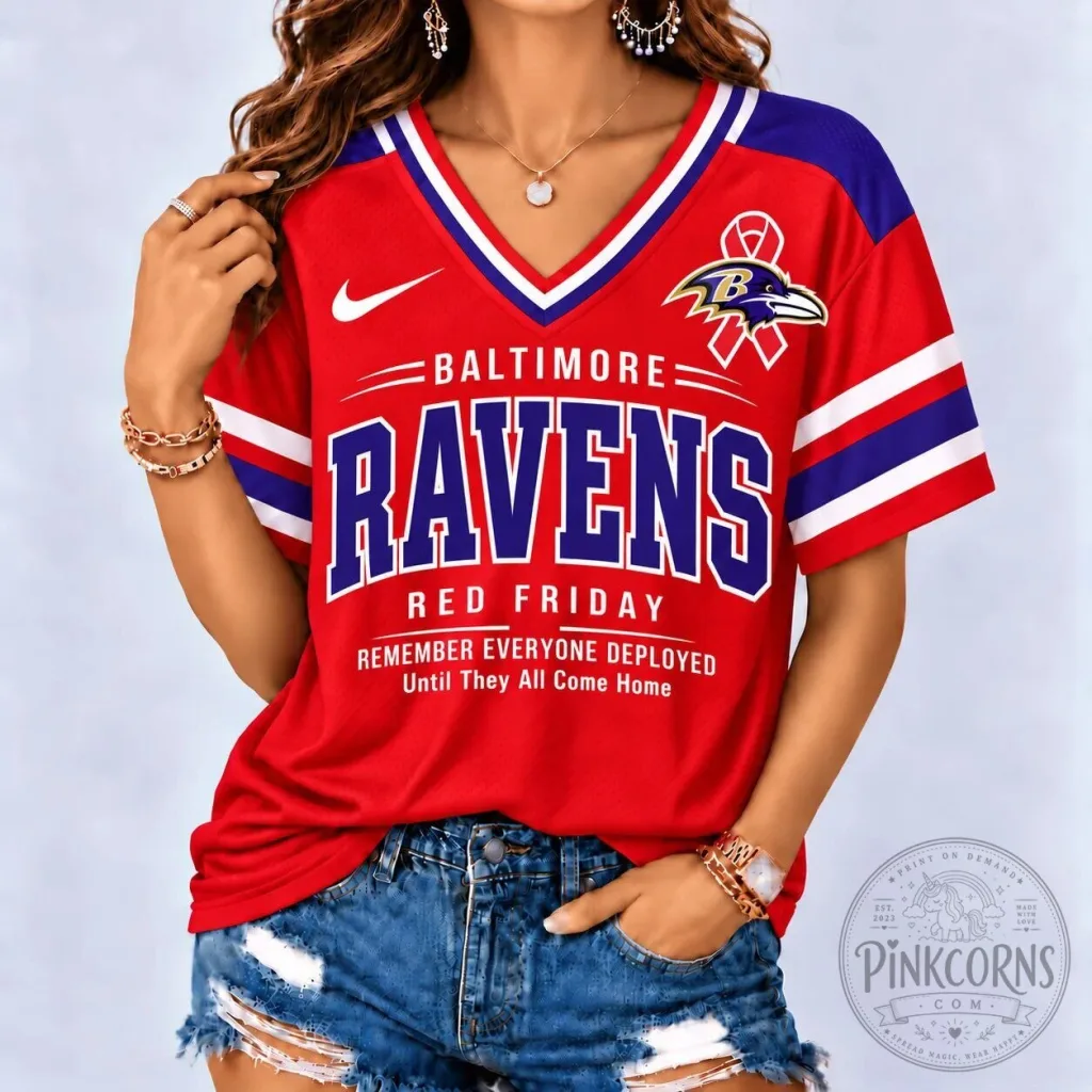 Baltimore Ravens Remember Everyone Deployed Red Friday Football Jersey Baltimore Ravens Remember Everyone Deployed Red Friday Football Jersey