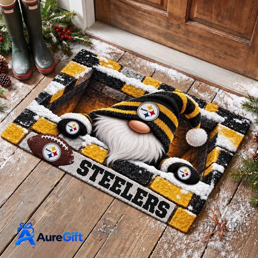 Pittsburgh Steelers Gnome Football Fan Welcome Home Doormat