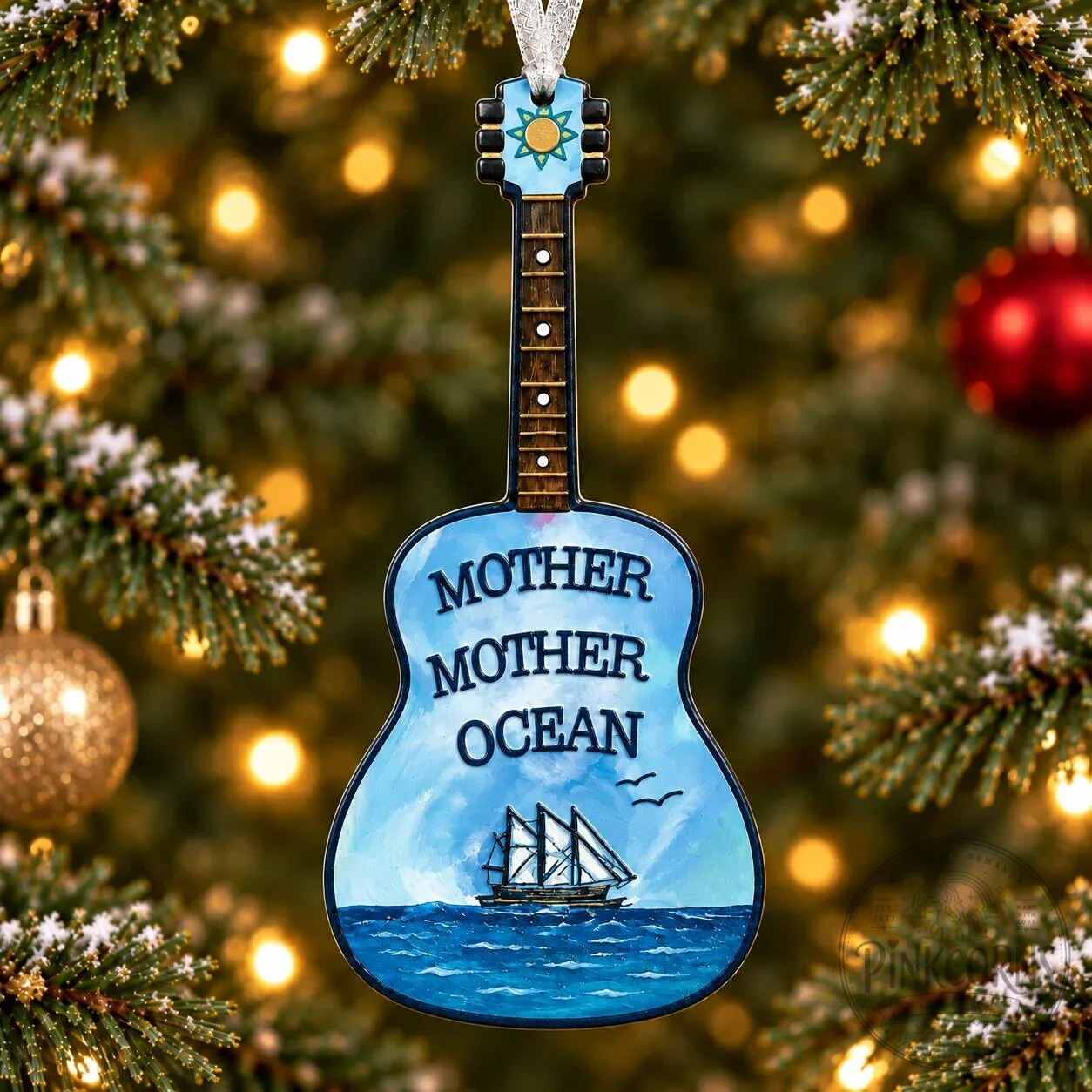 Jimmy Buffett Mother Mother Ocean Guitar Christmas Tree Ornament