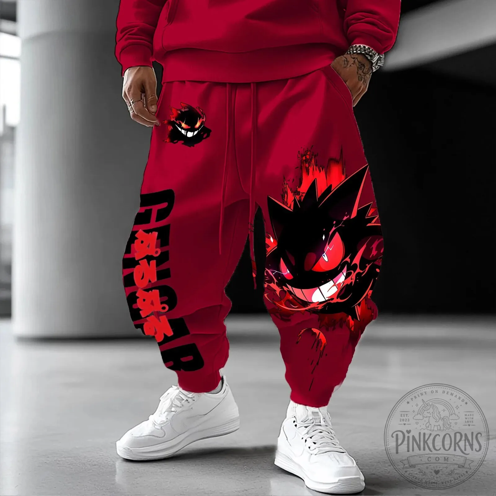 Pokemon Gengar Shadow Anime Streetwear Pants