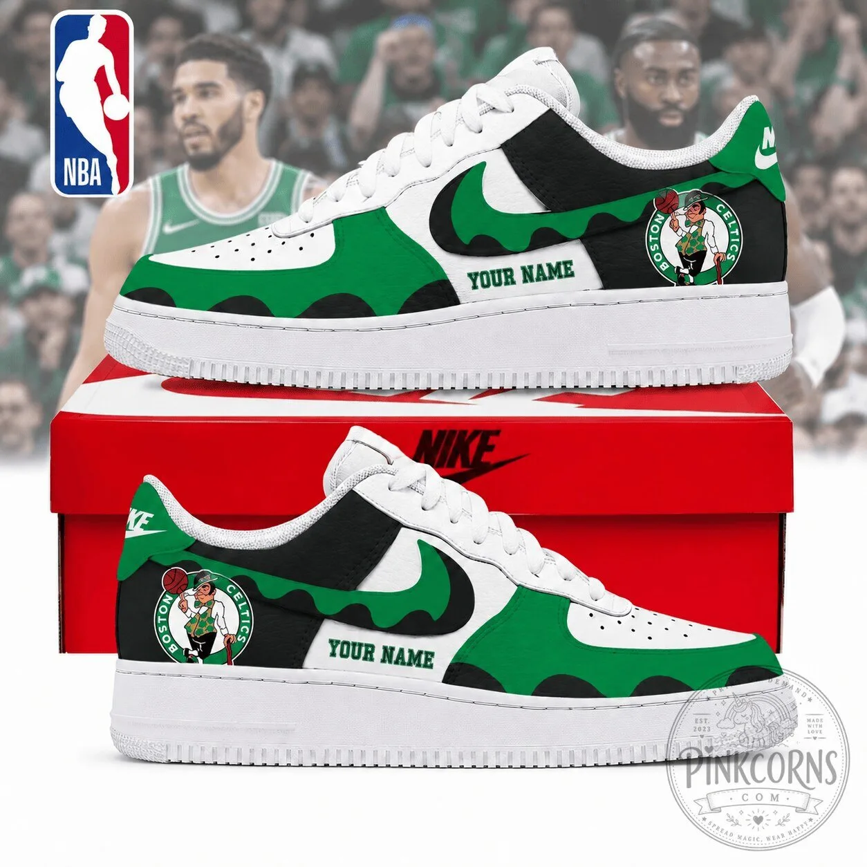 Boston Celtics NBA Personalized Low Top Shoes