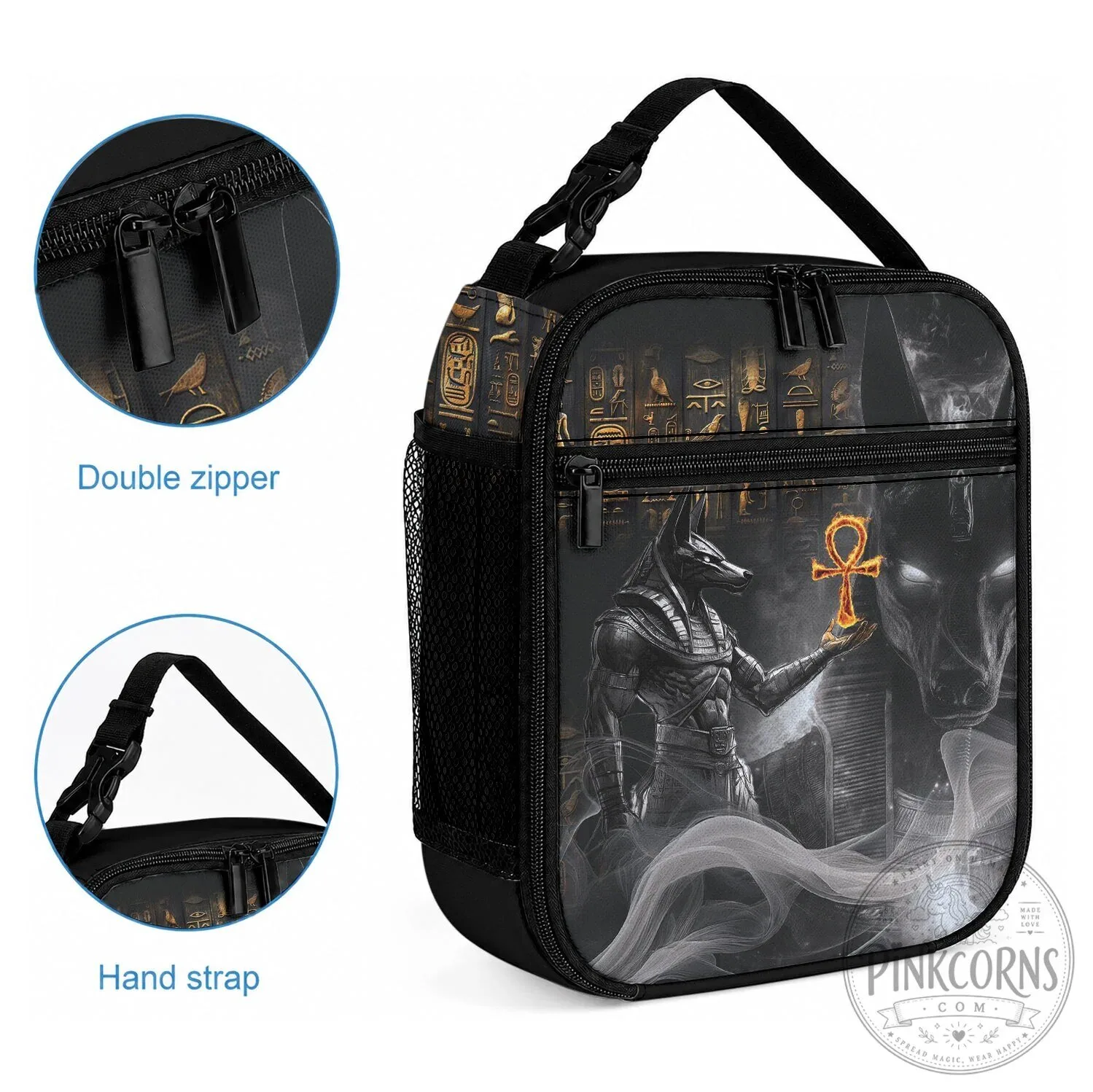 Anubis Egyptian God of Death Ancient Mythology Insulated Lunch Bag 6 Anubis Egyptian God of Death Ancient Mythology Insulated Lunch Bag