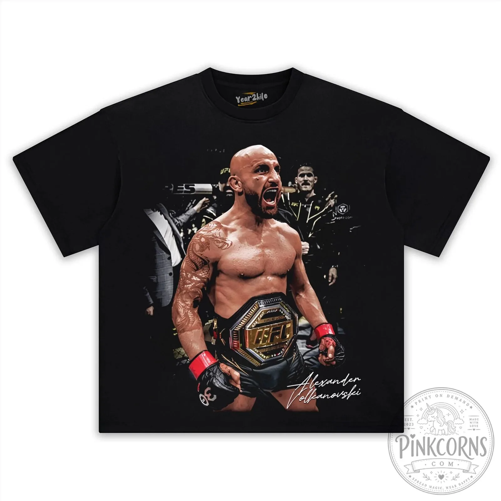 Gecko Moria One Piece Anime Custom Printed Nike Air Force 1 Sneakers 6 Alexander Volkanovski UFC Featherweight Champion Fighter Graphic T-Shirt