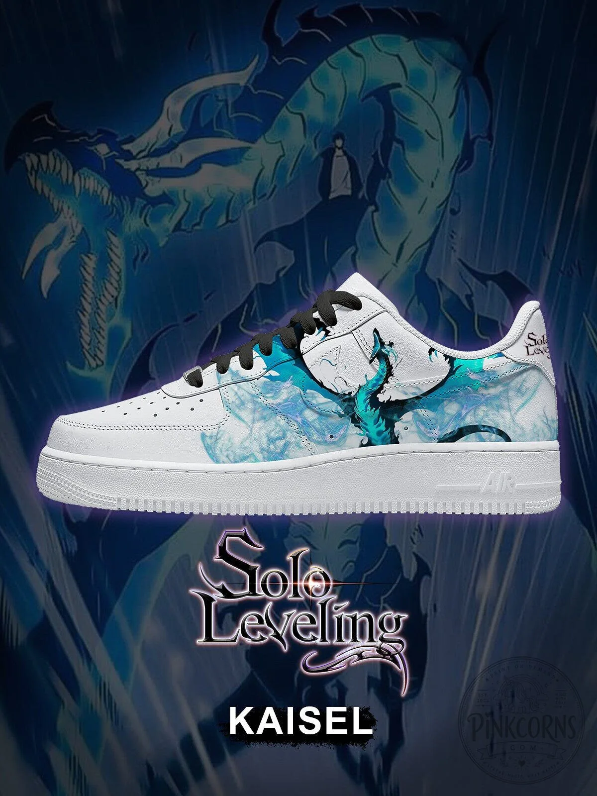 Solo Leveling Kaisel Custom Anime Inspired Low Top Sneakers