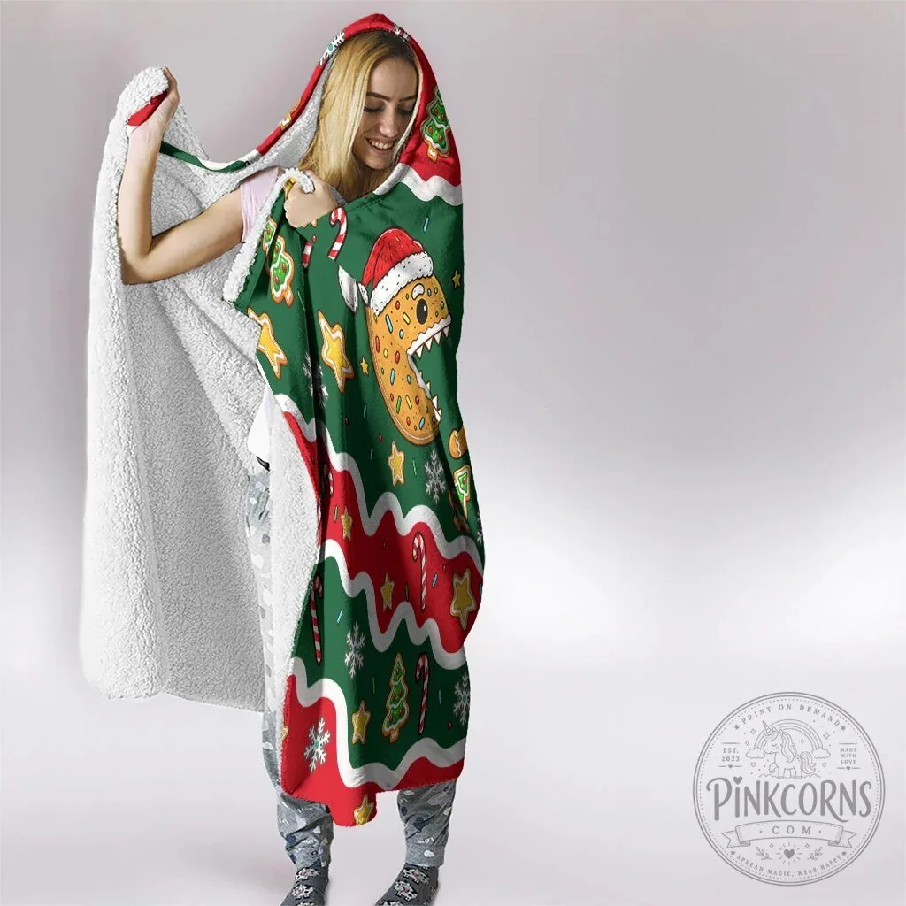 Christmas Gingerbread Man Pac-Man Hooded Blanket 10 Christmas Gingerbread Man Pac-Man Hooded Blanket