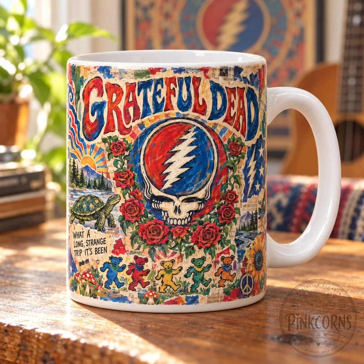 Grateful Dead Steal Your Face Dancing Bears Terrapin Station Coffee Mug 7 Grateful Dead Steal Your Face Dancing Bears Terrapin Station Coffee Mug