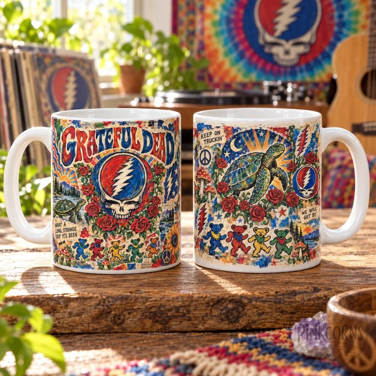 Grateful Dead Steal Your Face Dancing Bears Terrapin Station Coffee Mug 9 Grateful Dead Steal Your Face Dancing Bears Terrapin Station Coffee Mug