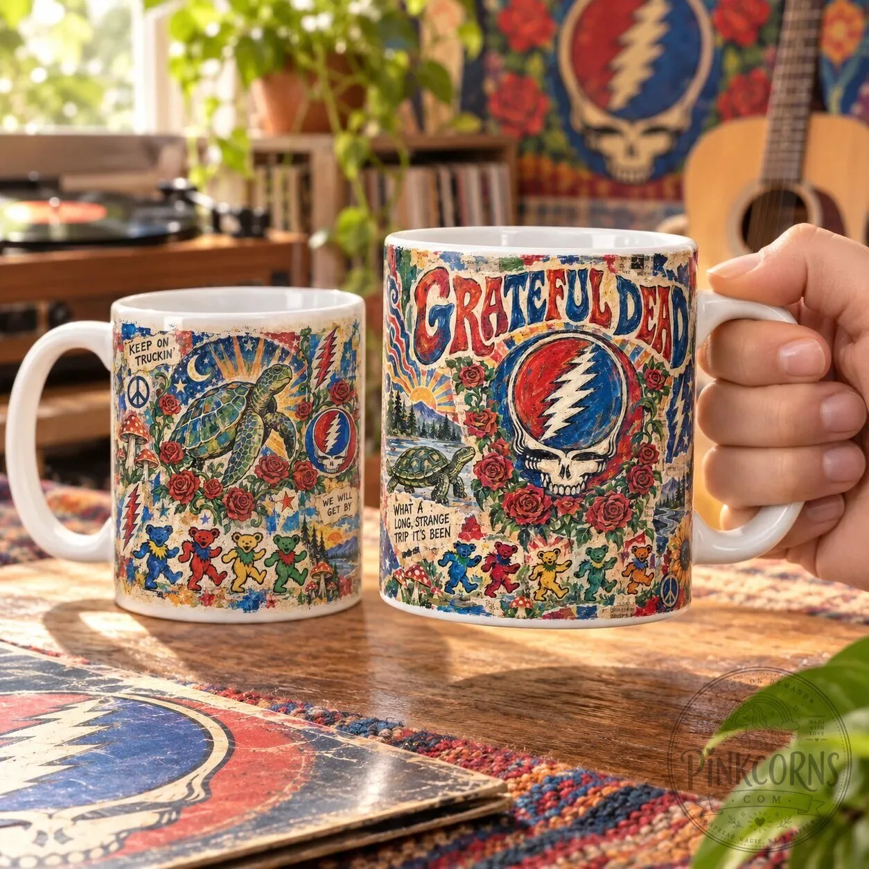 Grateful Dead Steal Your Face Dancing Bears Terrapin Station Coffee Mug 10 Grateful Dead Steal Your Face Dancing Bears Terrapin Station Coffee Mug