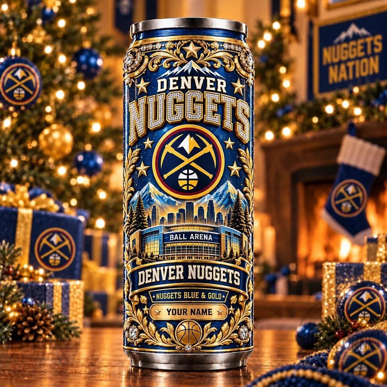 Denver Nuggets NBA Personalized Name Can Tumbler