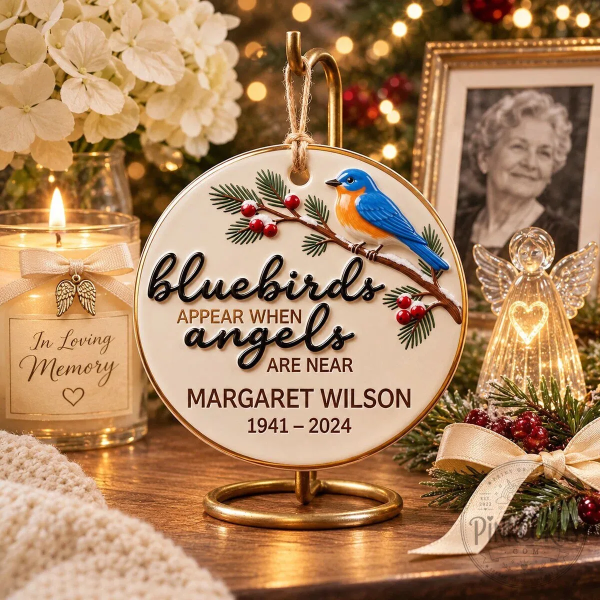 Personalized Cardinal Memorial Christmas Ornament When Angels Are Near Keepsake 9 Personalized Cardinal Memorial Christmas Ornament When Angels Are Near Keepsake