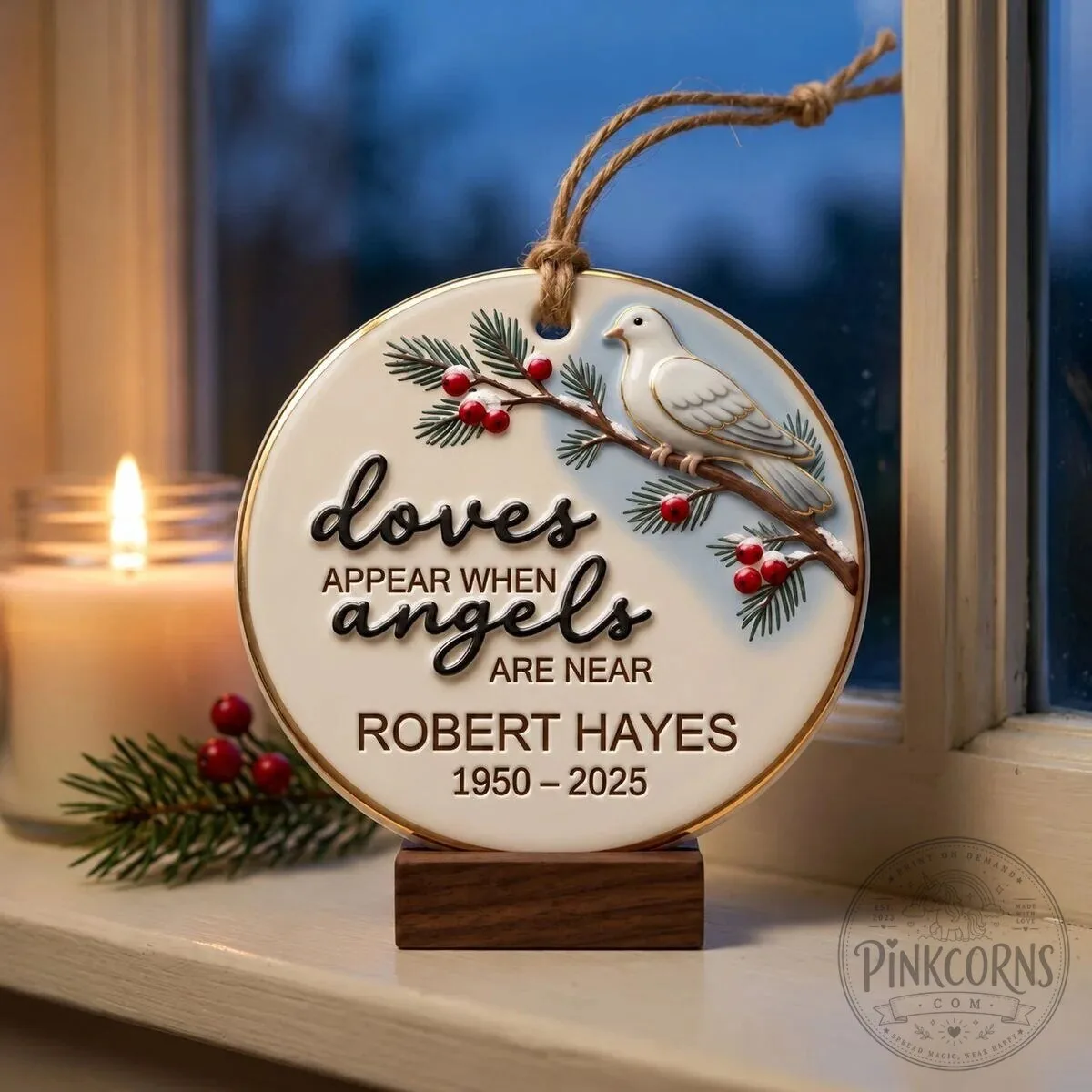 Personalized Cardinal Memorial Christmas Ornament When Angels Are Near Keepsake 10 Personalized Cardinal Memorial Christmas Ornament When Angels Are Near Keepsake
