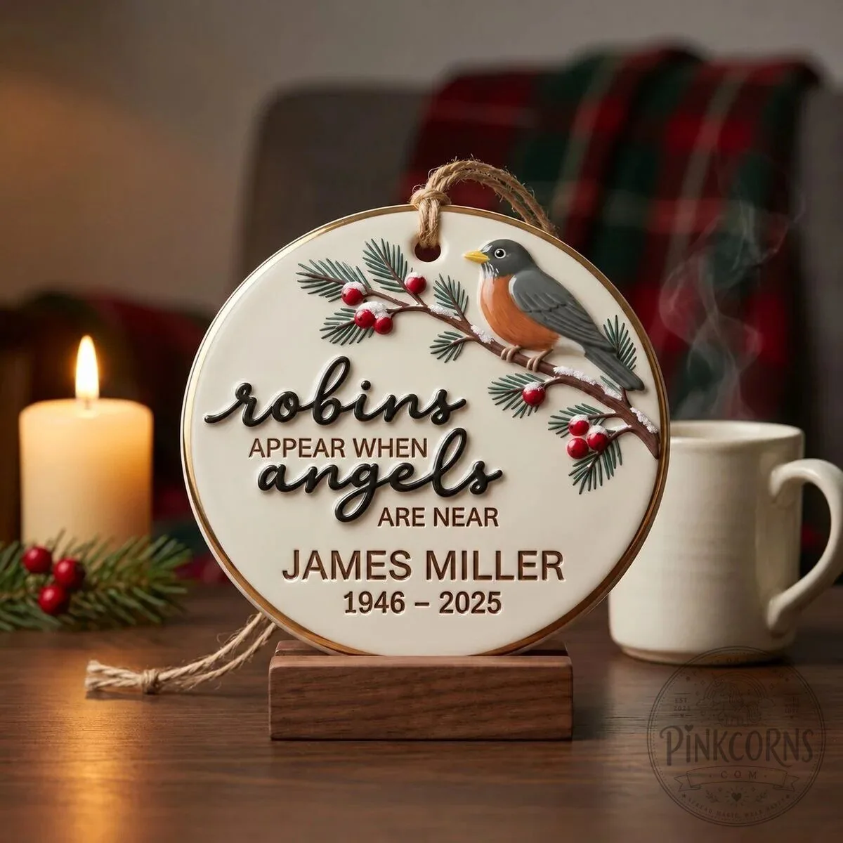Personalized Cardinal Memorial Christmas Ornament When Angels Are Near Keepsake 11 Personalized Cardinal Memorial Christmas Ornament When Angels Are Near Keepsake