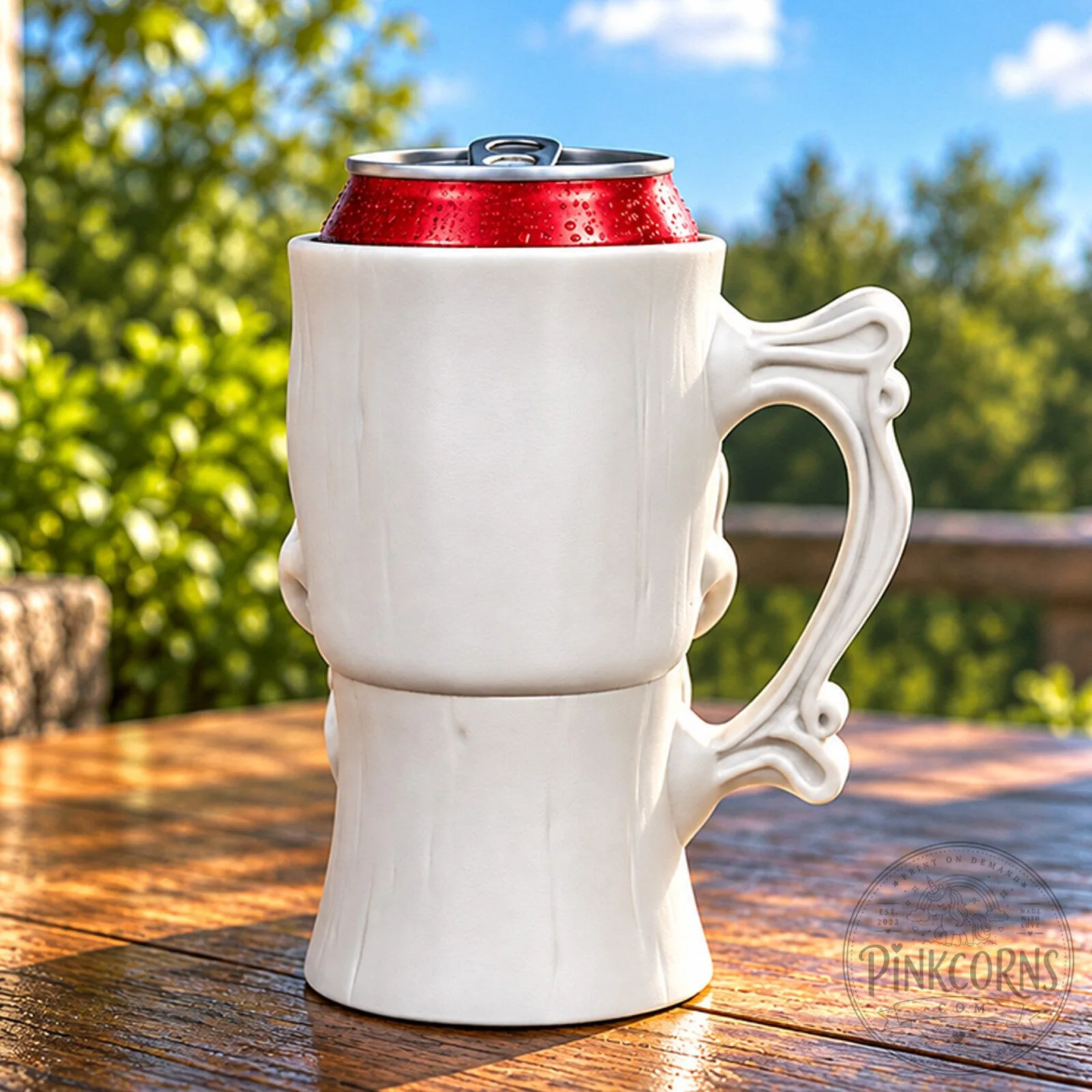 Arkansas Razorbacks Skull Shaped Can Cooler NCAA College Football Team 7 Arkansas Razorbacks Skull Shaped Can Cooler NCAA College Football Team